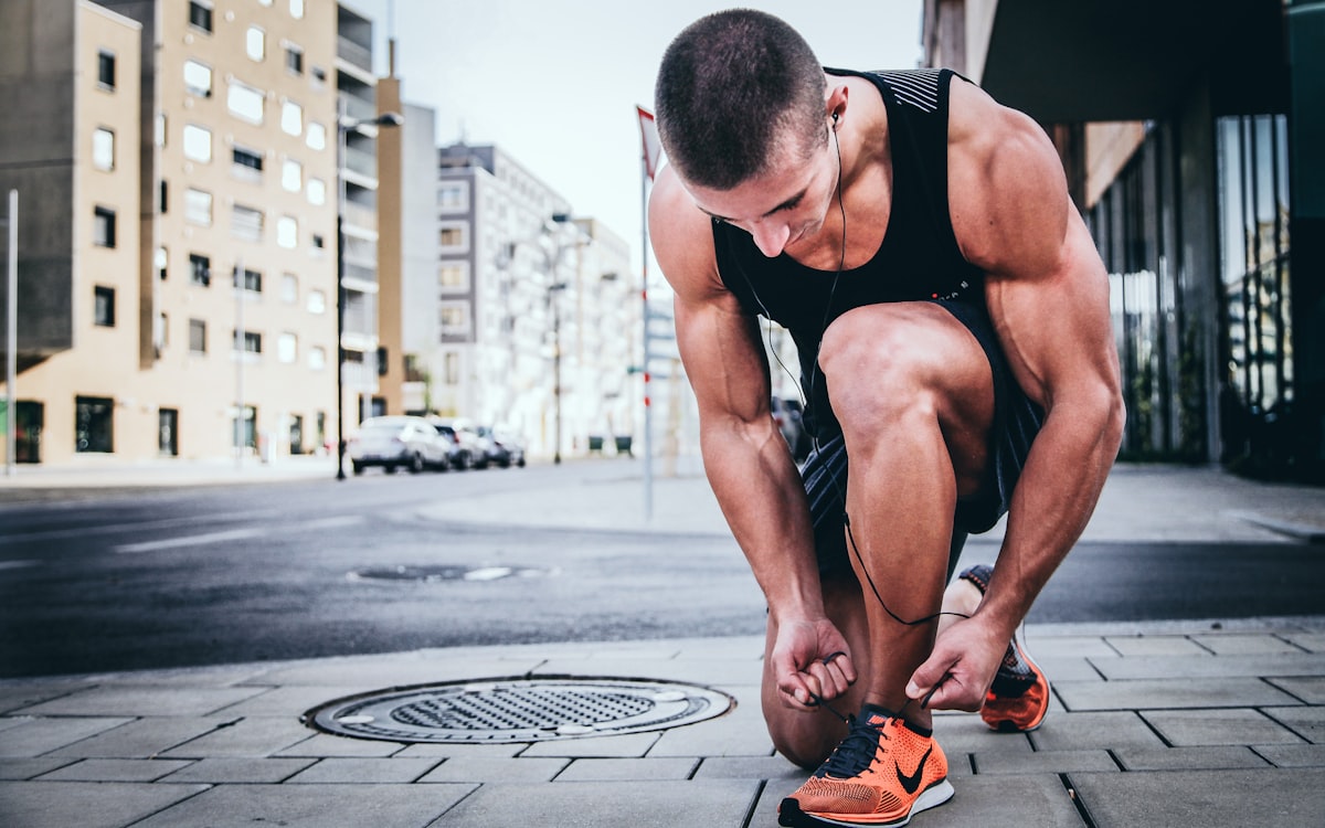 Man focusing on health and wellness